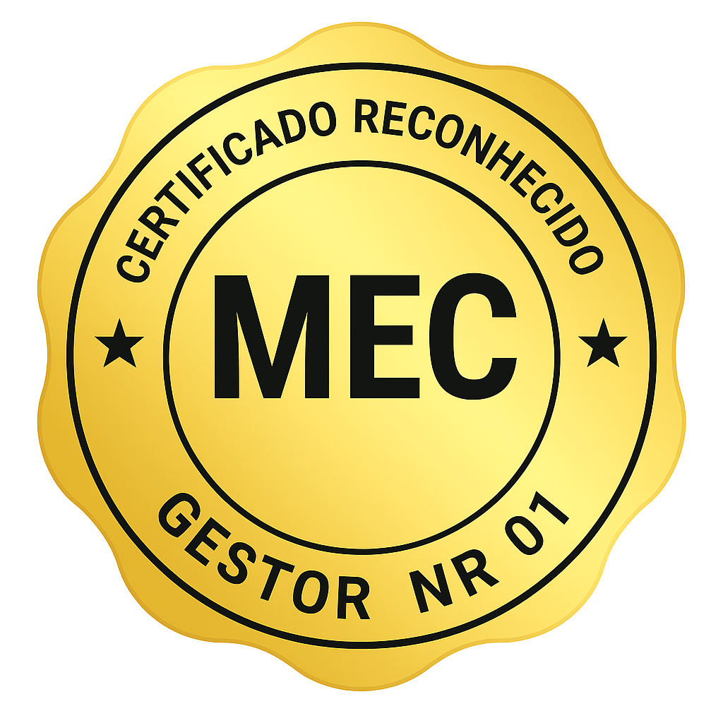 Selo MEC - Clique para conhecer o curso Gestor NR-01